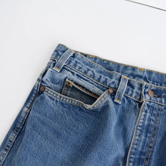 Vintage GWG Blue Denim Straight Flared Jeans Size 34x34 - Picture 12 of 14